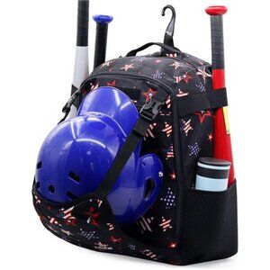 Youth Baseball Bat Bag Backpack, T-Ball & Softball Equipment & Gear for Youth